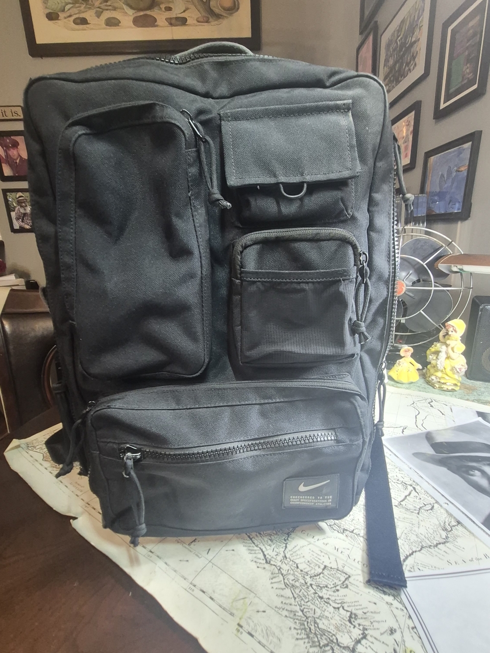 Nike Utility Elite 32L Backpack CK2656-010 Black Max Air Training Laptop Bag